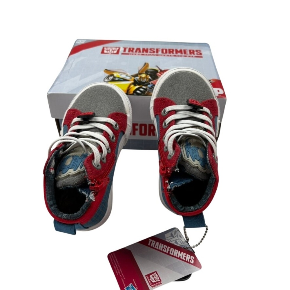 Transformers Optimus Prime Ground Up High‎ Top Sneakers Zip Up Toddler Size 7